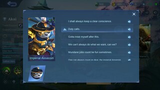 New Voice Lines Revamp Akai Imperial Assassin - Mobile Legends