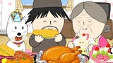 Animasi foomuk】 Wangi sekali! Mimpi pesta Natal dengan ayam panggang utuh dan kue mentega dan nenekk