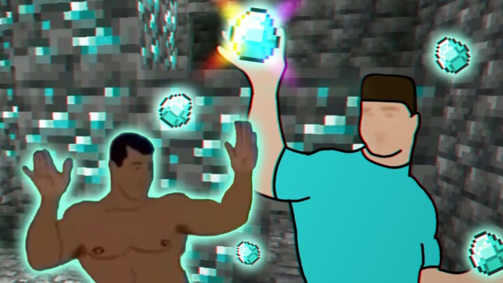 [Black Singifi & MC] Steve dancing with joy after finding a diamond
