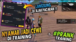 PRANK JADI HODE DI TRAINING !! LANGSUNG DI AJAK PACARAN !! PRANK TRAINING GROUND FREE FIRE INDONESIA