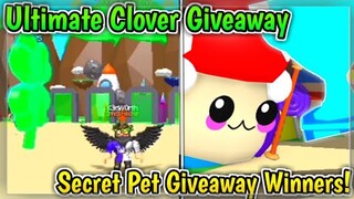 🍀 ULTIMATE CLOVER GIVEAWAY!🎉 GIVEAWAY WINNERS ANNOUNCED!😱ROBLOX BUBBLEGUM SIMULATOR!