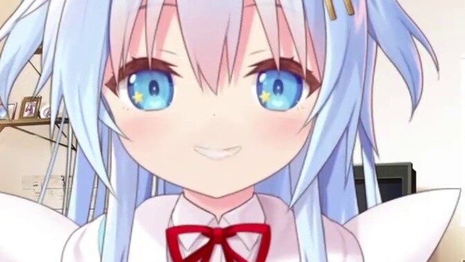 I wanted to touch Mint's head, but...