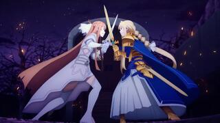 Asuna and Alice fight over Kirito