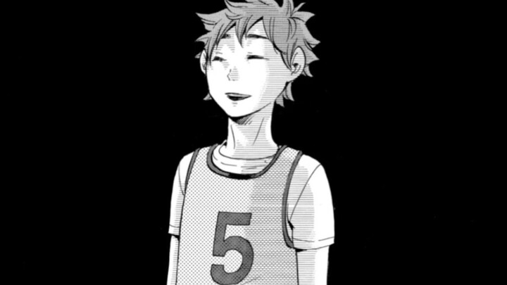 When I was reading the manga Haikyuu, I saw something funny that wasn't in the TV version.