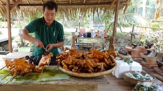 Bão tới chòi anh em Bin Béo. Mẹt gà siêu to 23 con gà nướng muối ớt - Bin Đen Miền Tây # 115