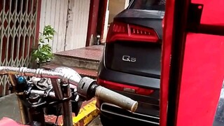 lakas hangin pati payong ni kuya sumabit sa motor ki