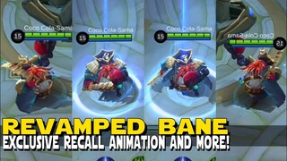 REVAMPED BANE EXCLUSIVE RECALL ANIMATION AND CRAZY RUN |NEW PASSIVE AND MORE | MOBILE LEGENDS UPDATE