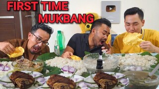 First MUKBANG Video | EATING CHALLENGE Manipur |Full Chicken, Full Fry Fish MUKBANG | Seram Brothers