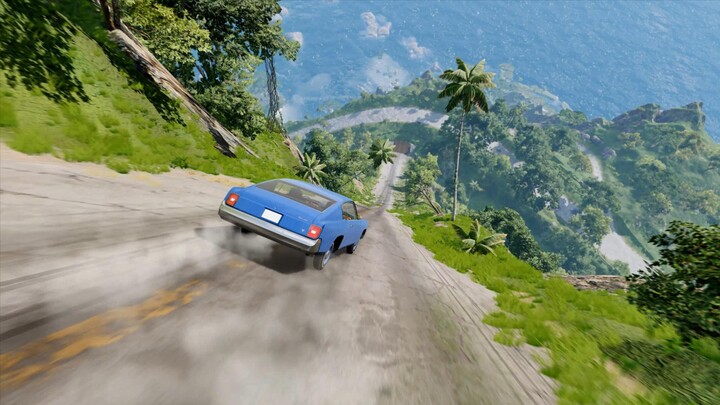 The downhill slope is a little steep, but it's not a big problem.