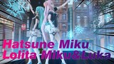 Hatsune Miku|[MMD]Lolita Miku&Luka-Menari di jalan（loops dan loops）