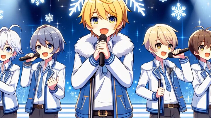 Nova Syndicate - Snow stage performance - anime idol boy group