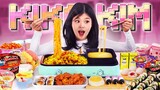 MUKBANG ASMR | Convenience KOREAN STORE (spicy buldak ramen, gimbap, Korean desserts, tteokbokki)
