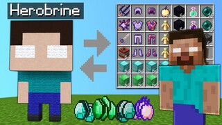 Minecraft Bedwars, Nhưng Xây Tượng Herobrine Được Đồ Vip Siêu Hacker Troll Noob Team ??