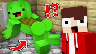 Mikey GIRL STUCK in the TOILET - Funny Story in Minecraft (JJ and Mikey) Maizen