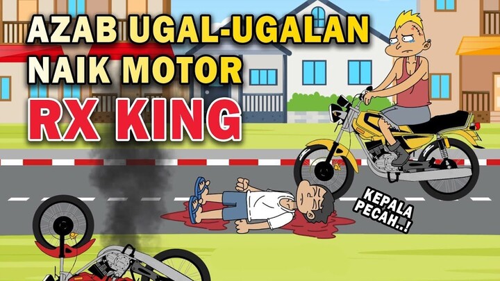 Azab Pemotor RX King Ugal Ugalan, Sampai Nabrak Orang  Sinetron Azab