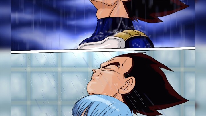 Satu gambar menunjukkan celana dalam Vegeta sedang ditelanjangi hingga bersih