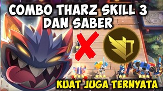 COMBO THARZ 3 S.AB.E.R TERNYATA KUAT JUGAA !! MAGIC CHESS MOBILE LEGENDS UPDATE TERBARU 2023