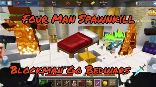 Bedwars - 4 Man Spawnkill 😂 🗡️