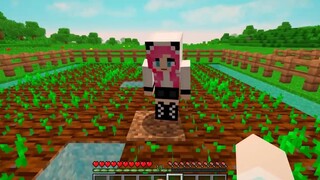 MỀU THỬ THÁCH 24 GIỜ NÂNG CẤP SỨC MẠNH GẤU TRÚC ĐỎ TRONG MINECRAFT_1 NGÀY MỀU LÀ
