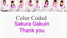 Sakura Gakuin さくら学院 Thank you... [color coded lyrics ROMAJI] (2020)