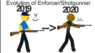 Evolution of Enforcer/Shotgunner (Meme/In a nutshell) - Tower Defense Simulator