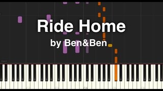 Ride Home by Ben&Ben Intermediate Synthesia Piano Tutorial with sheet music