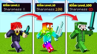 Minecraft Bedwars, Nhưng Kiếm Siêu Nâng Cấp Khi Tiêu Diệt 1 Người Ngẫu Nhiên Troll Noob Team ??
