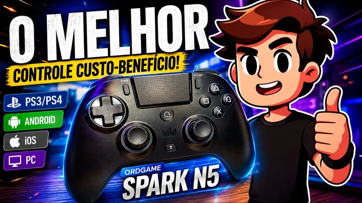 [QRD SPARK N5] O MELHOR CONTROLE PARA PS3 - PS4  - PC - CELULAR E NÃO DA DRIFT