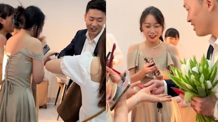 Going off-script! The bridesmaids didn’t even block the door during the groom’s wedding‑car‑picking‑