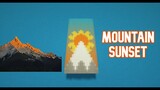 Banner design ideas: how to make a MOUNTAIN SUNSET in Minecraft!