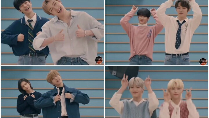 【Stray Kids delapan penggemar】TikTok 211230 tantangan Pop Corn berdua self-record