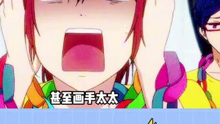 Gambar kontras permainan cumi-cumi yang digambar oleh para wanita pelukis dua dimensi sangat mirip d