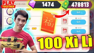 Thử Mở 100 Bao Lì Xì, Bất Ngờ Nhận Được Đá Qúy và Tiền Sao Nhiều Kinh Khủng | Play Together