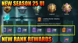 New Rank Rewards for Season 25 New UI Designs | MLBB