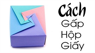 Cách gấp hộp quà - Origami - How to Make a Paper Box - Modular Origami Box Tutorial - Infinity Lid