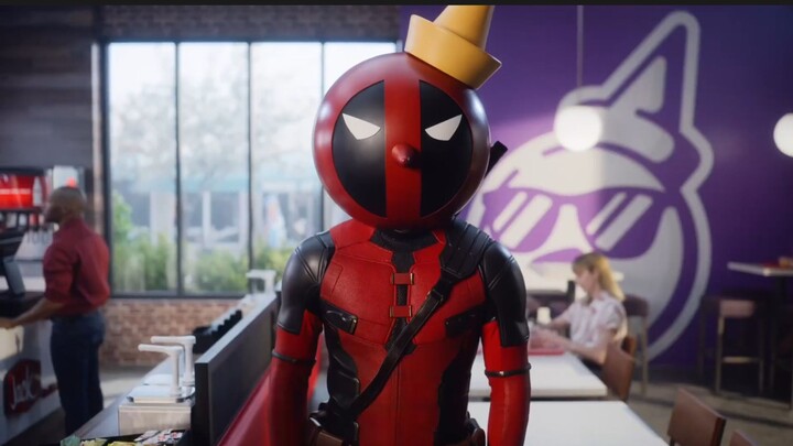 [Deadpool] Forced to work, selling chicken for a fast-food giant—hahaha
