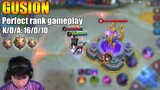 Perfect rank gameplay with GUSION | Mythic rank gameplay [K2 Zoro]