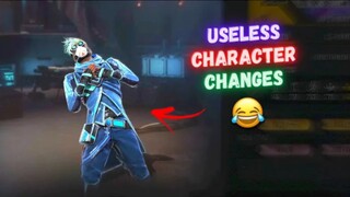 USELESS CHARACTER CHANGES GARENA DONE IN OB34 UPDATE 😂