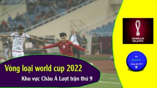 Kết quả vòng loại world cup 2022 khu vực châu á lượt trận thứ 9