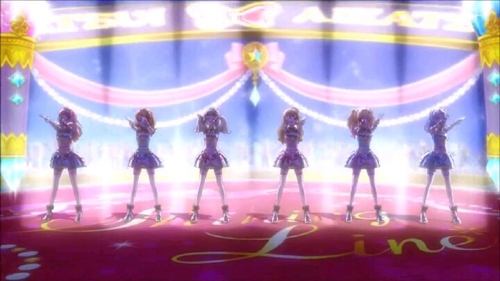 Aikatsu On Parade! ep25 ichigo raki yume mio yuki aine . SHINING LINE stage