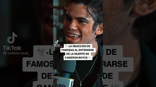 la reacción de famosas al enterarse de la muerte de cameron boyce