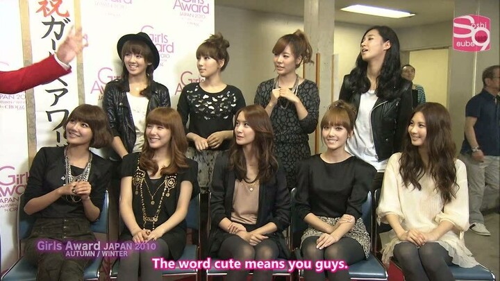 [SoShi Subs] FujiTV World of Cawaii! in Girls Award JAPAN 2010 AUTUMNWINTER - SNSD Cut [11.20.10]