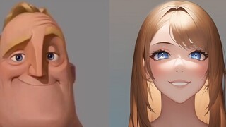 AI paints, but Mr. Incredible gradually distorts! ?