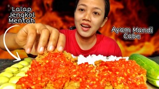 MUKBANG AYAM PENYET MANDI CABE ⁉️ LALAPAN JENGKOL MENTAH | MUKBANG INDONESIA