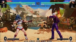 KOF15　覇者vs拳皇　弱キックからMAX発動コンボが強すぎる