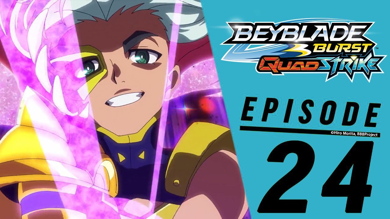 BEYBLADE BURST QUADSTRIKE EPISODE 20: Invincible Shadows! Aiger vs