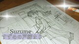"MIDNIGHT DRAWING" - Suzume Iwato (Suzume no Tojimari)「すずめの戸締まり」| Sketching (Part 1)