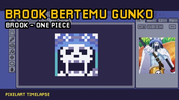 Brook Ketemu Gunko?! | Brook - One Piece | Pixel Art Timelapse
