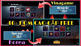 MỞ 40+ HÒM CAO CẤP FREE, Vietnam or Korea DỄ RA ĐỒ HƠN? (FREE 40+ CRATE OPENING) || PUBG MOBILE