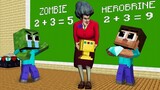 The minecraft life | Rich and Poor Baby Zombie  solve Math - Funny Story | Minecraft animation